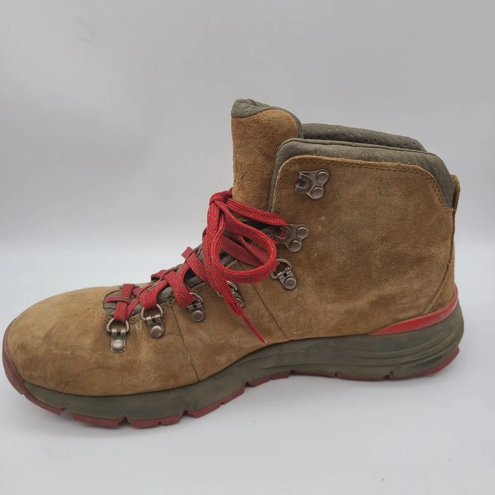 Danner Brown Suede Hiking Boots with Red Laces